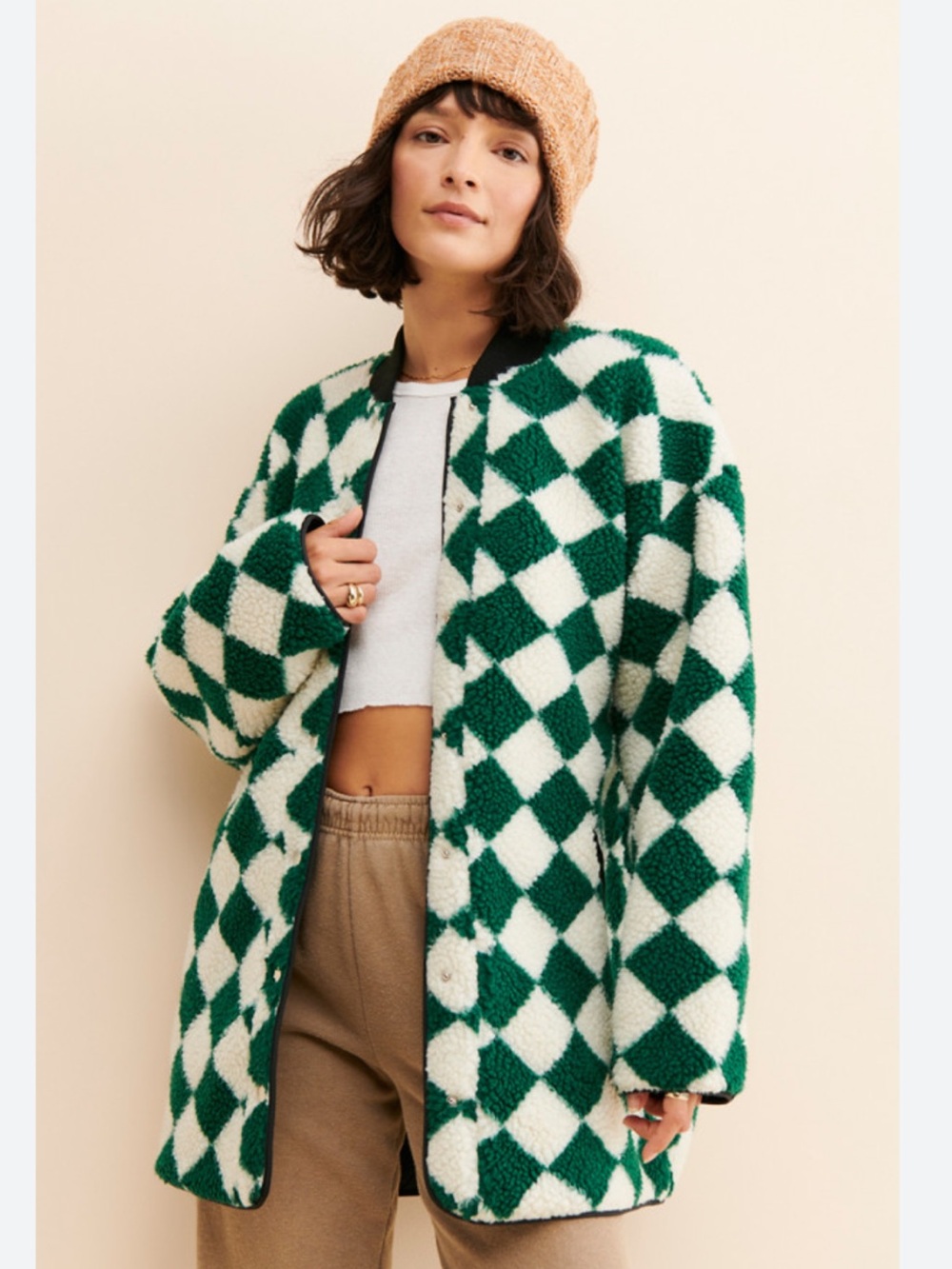 If By Sea Harlequin Oversized Fleece Jacket